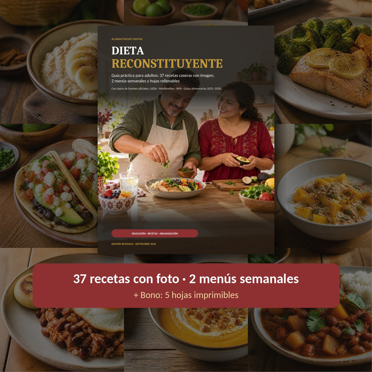 Dieta Reconstituyente: 37 Recetas Caseras (Ebook)